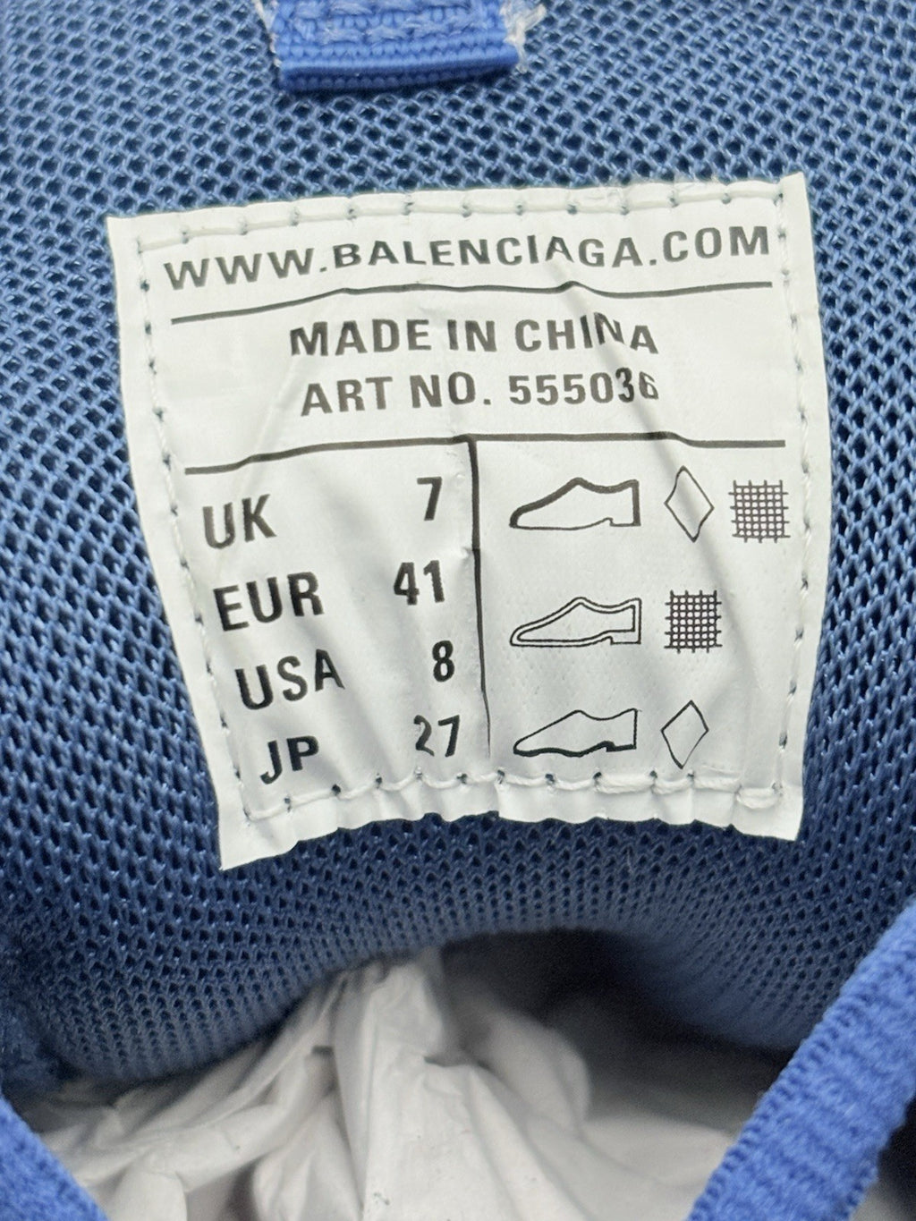 Size 41 (8 US) - Balenciaga Track LED Sneaker ' Navy ' | BRAND NEW!