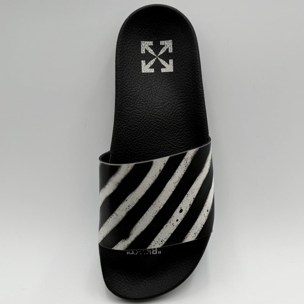 Size 42 (9 US) - Off White Black And White Slides | GOOD CONDITION!