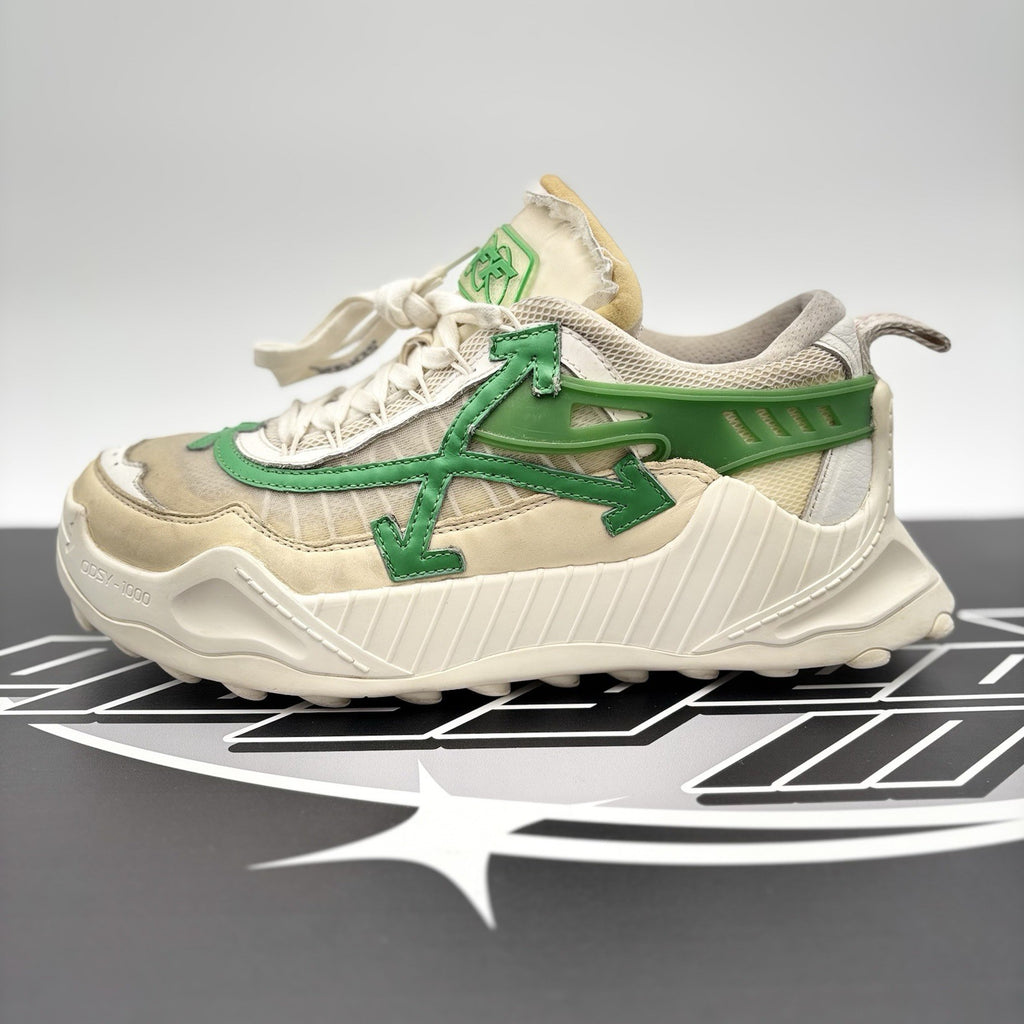 Size 43 (10 US) Off-White Odsy-1000 ' White, Beige, Green ' | GREAT CONDITION!