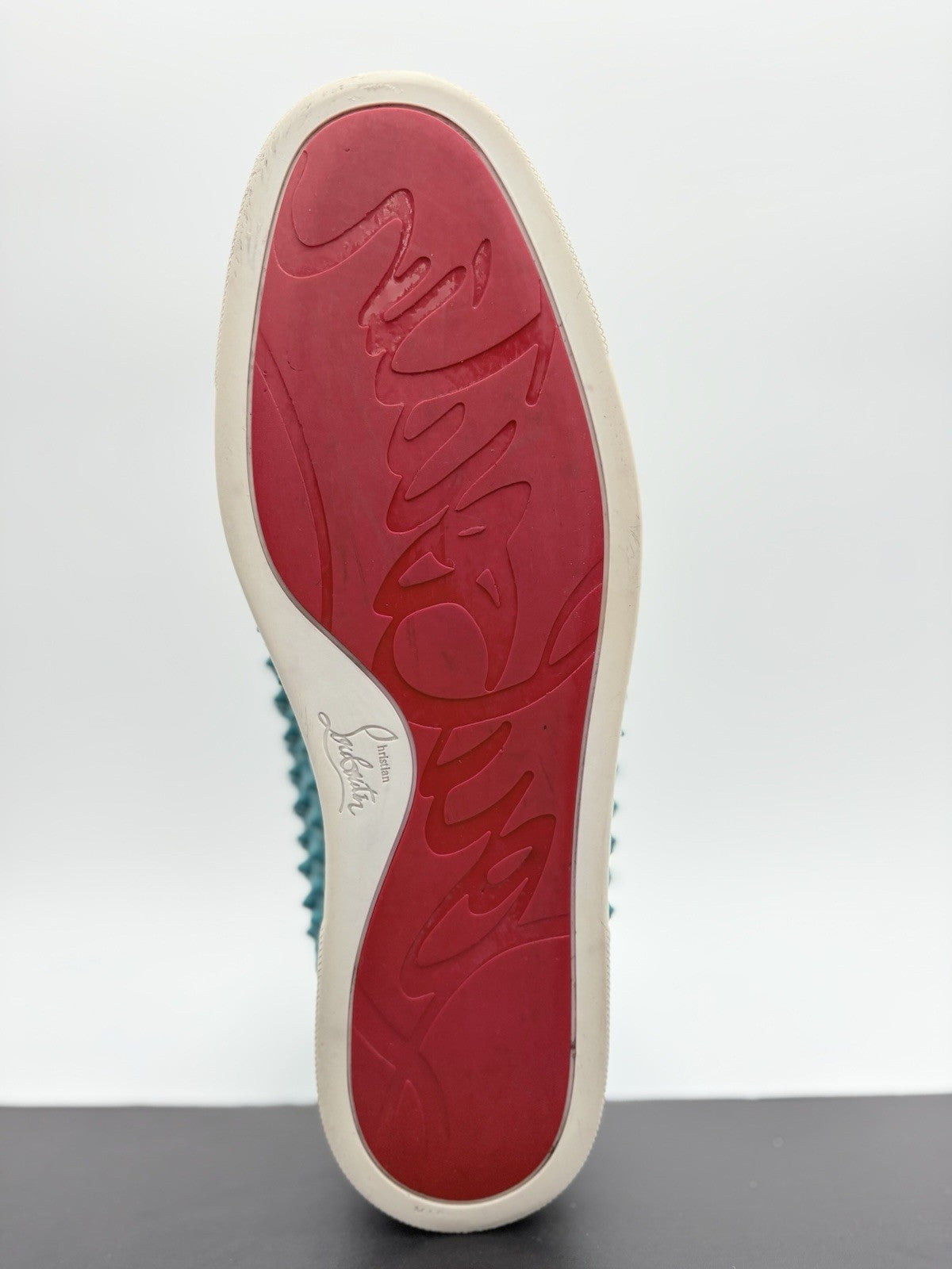 Size 45 (12 US) Christian Louboutin High Spikes ' Turquoise ' | GREAT CONDITION!