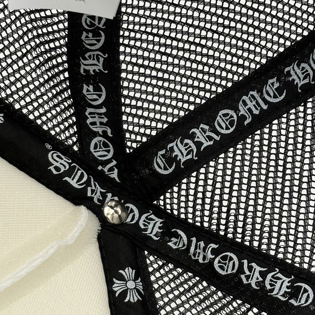 Chrome Hearts Hollywood Exclusive Trucker Hat ' White Black ' | BRAND NEW!