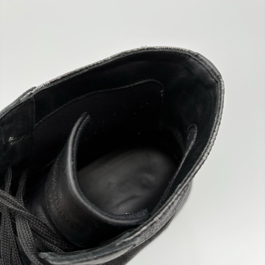 Size 7 LV (8-8.5 US) Louis Vuitton Tattoo Line High Top Damier Graphite - Black