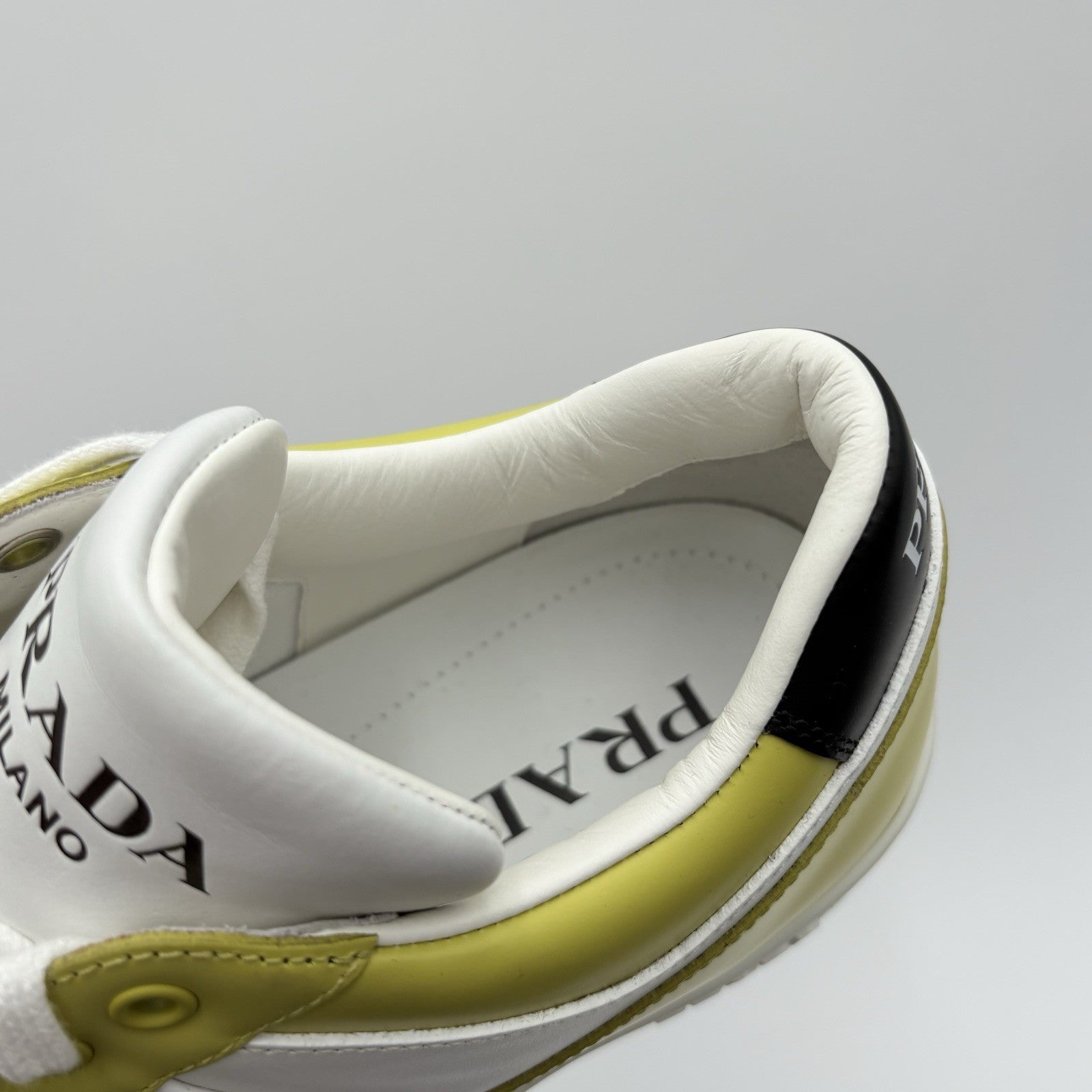 Size 8 UK (9 US) - Prada Downtown Low Leather ' Bianco Cedro ' | WORN ONCE!