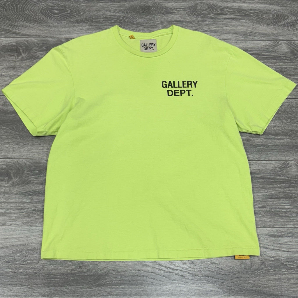 Size Large - Gallery Dept Souvenir Tee ' Lime Green ' | ONLY WORN 1x