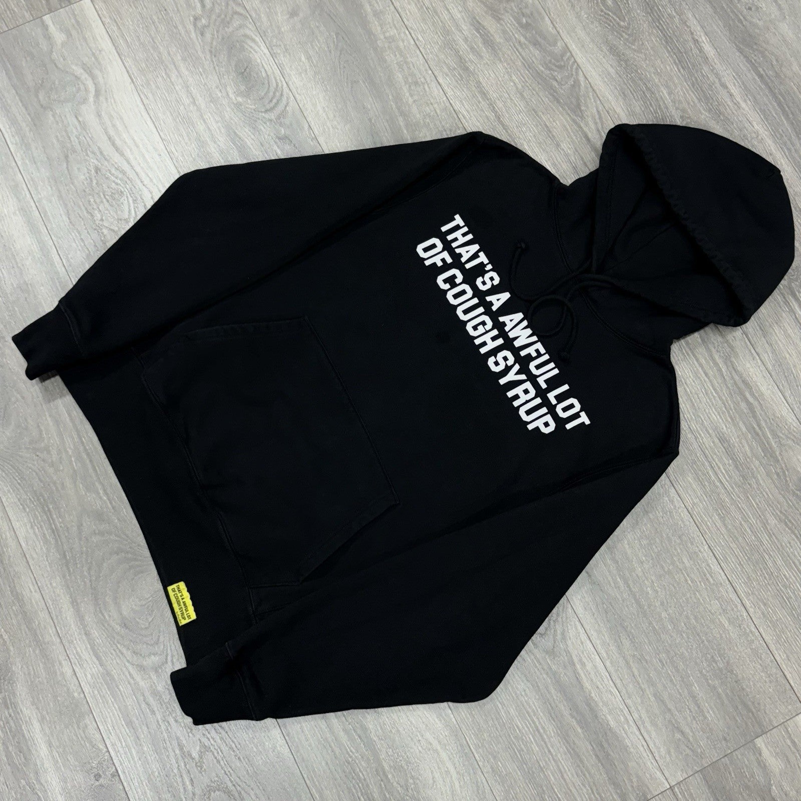 Size M - Thats A Awful Lot Of Cough Syrup Hoodie ' Black ' | NEW!