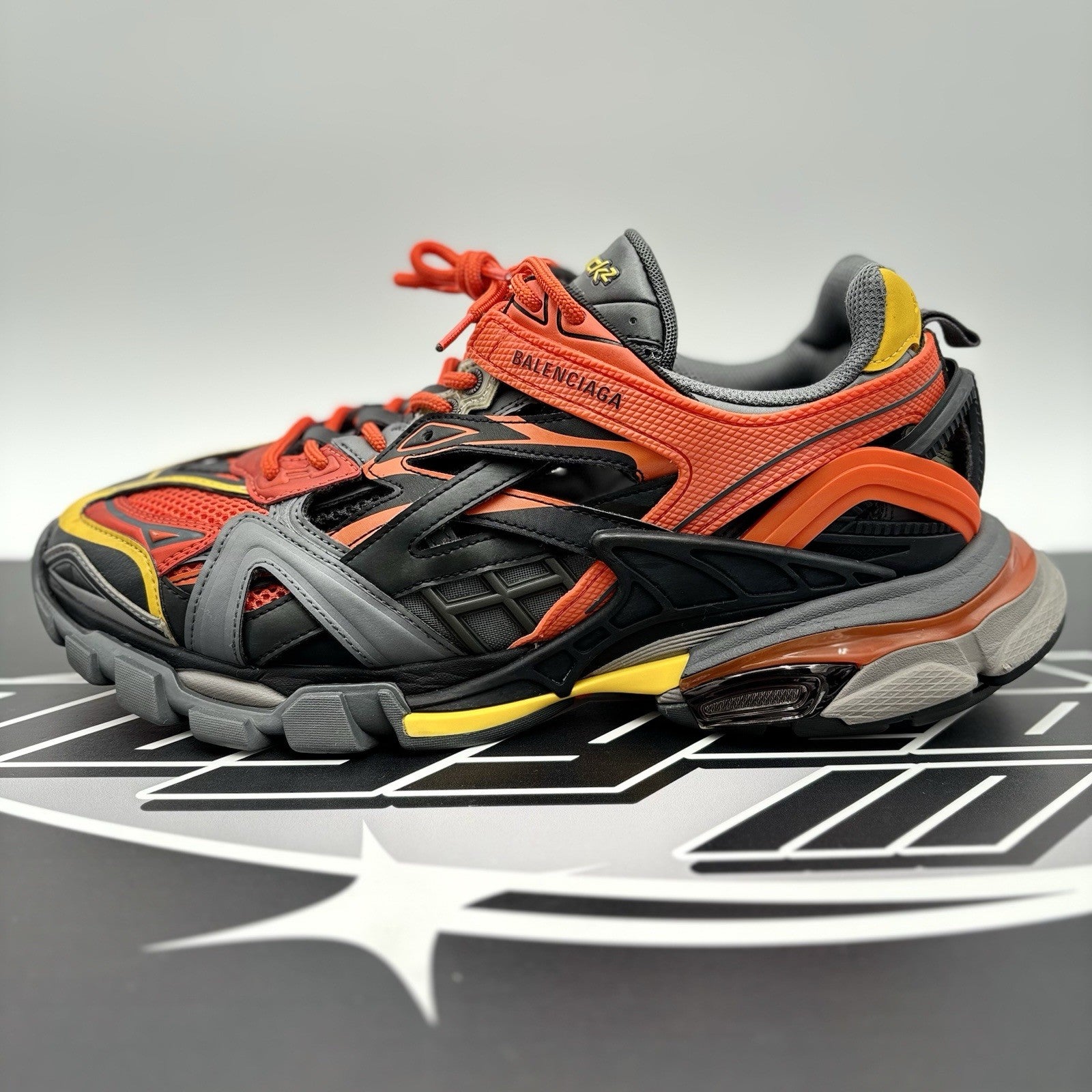 Size 43 (10 US) - Balenciaga Track.2 ' Orange, Yellow, Black ' | GOOD CONDITION!