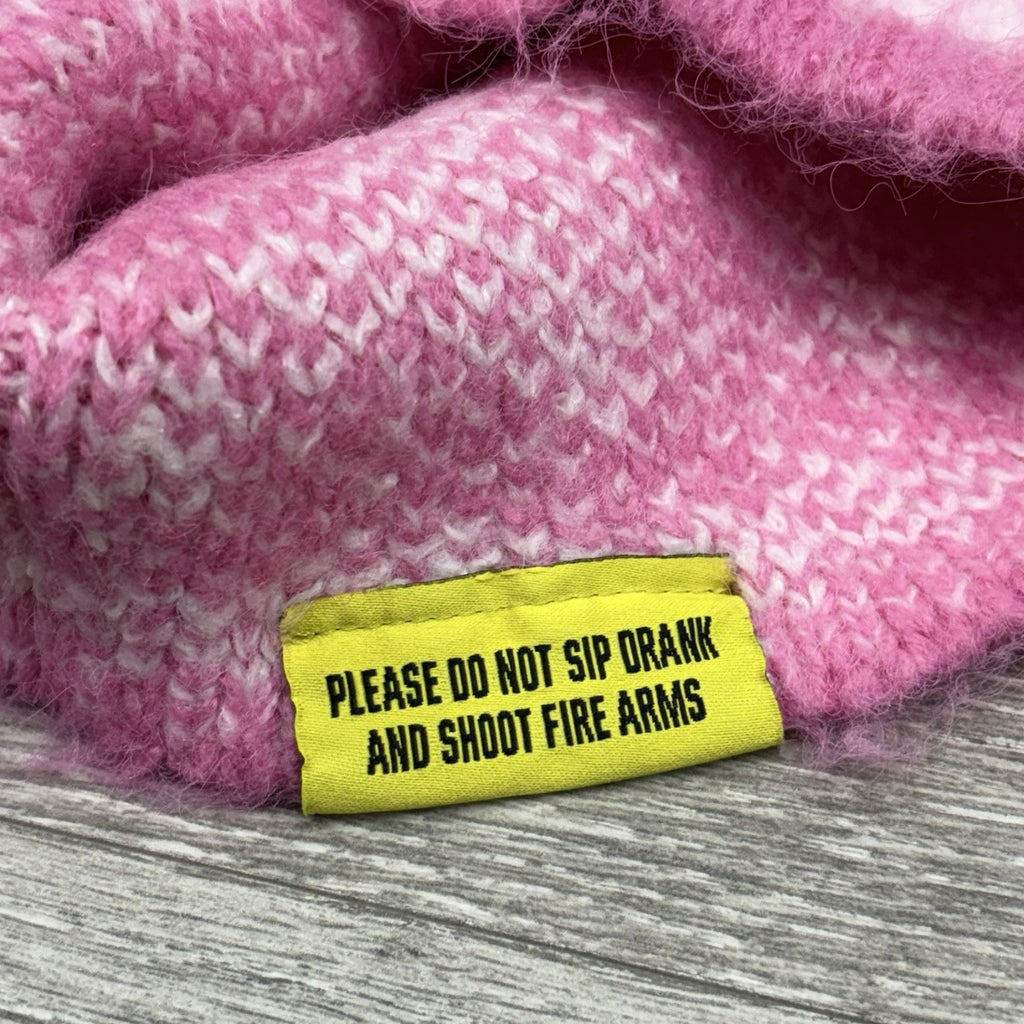 Thats An Awful Lot Of Cough Syrup Mohair Beanie ' Pink ' | NEW!