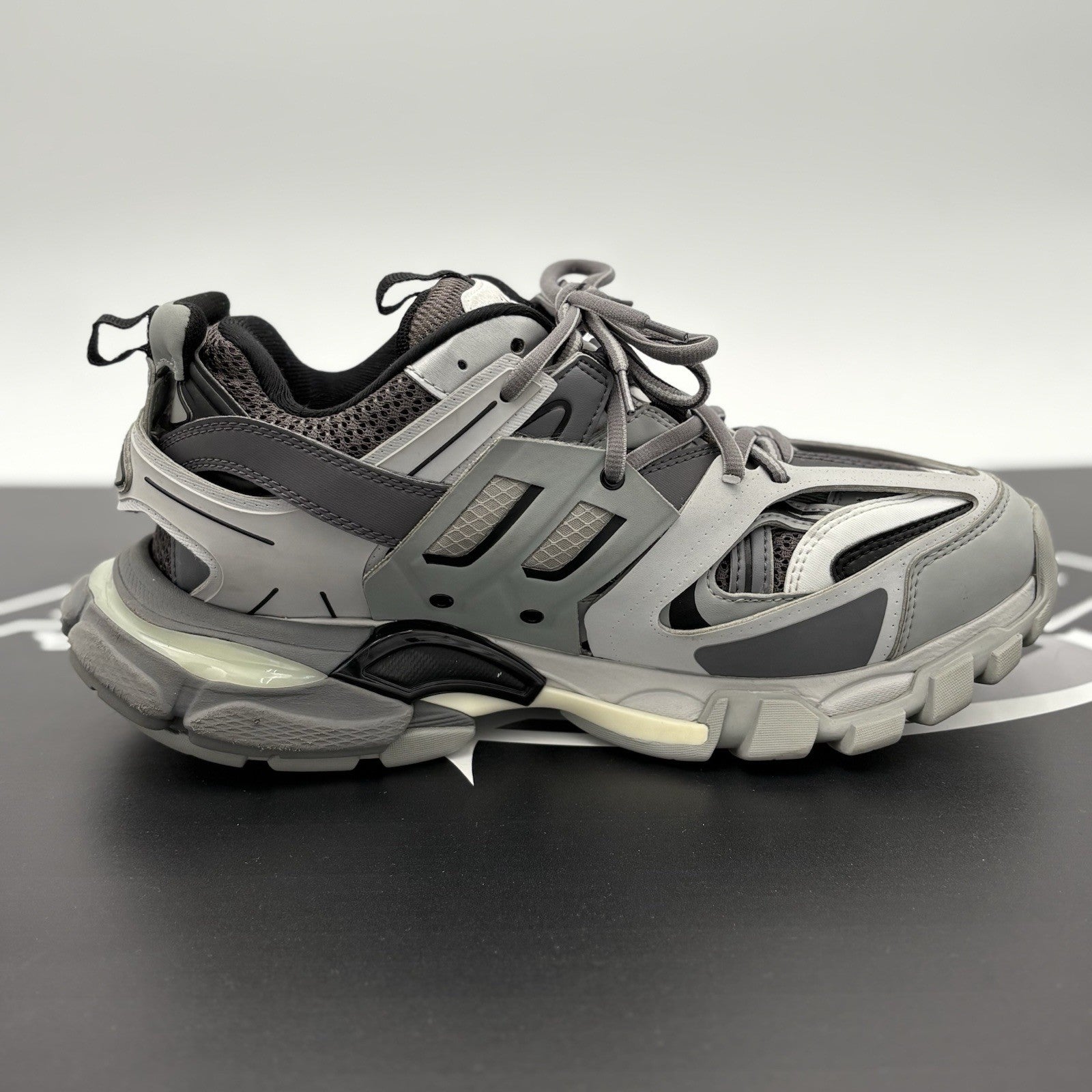 Size 40 (7 US) - Balenciaga Track LED Sneaker ' Silver, Grey ' | GREAT COND!
