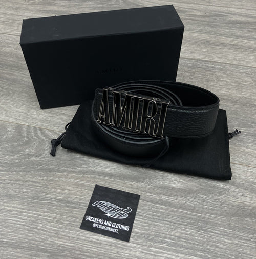 Amiri Core Logo Buckle ' Black/Black/Gold-Tone ' Belt | BRAND NEW! | SIZE 100