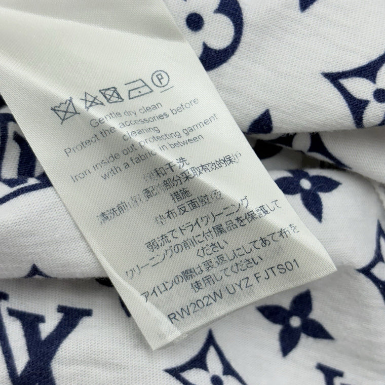 Monogram Printed With Chain White Blue — photo 16