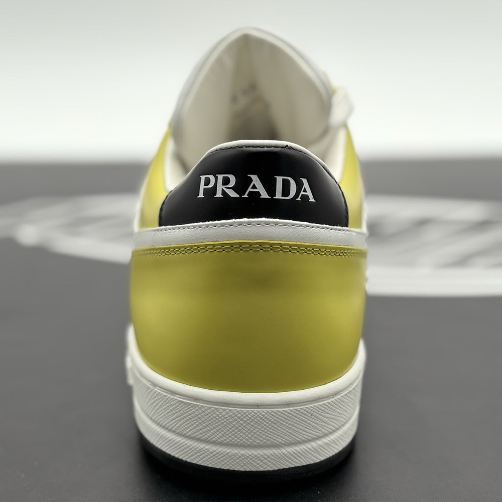 Size 8 UK (9 US) - Prada Downtown Low Leather ' Bianco Cedro ' | WORN ONCE!