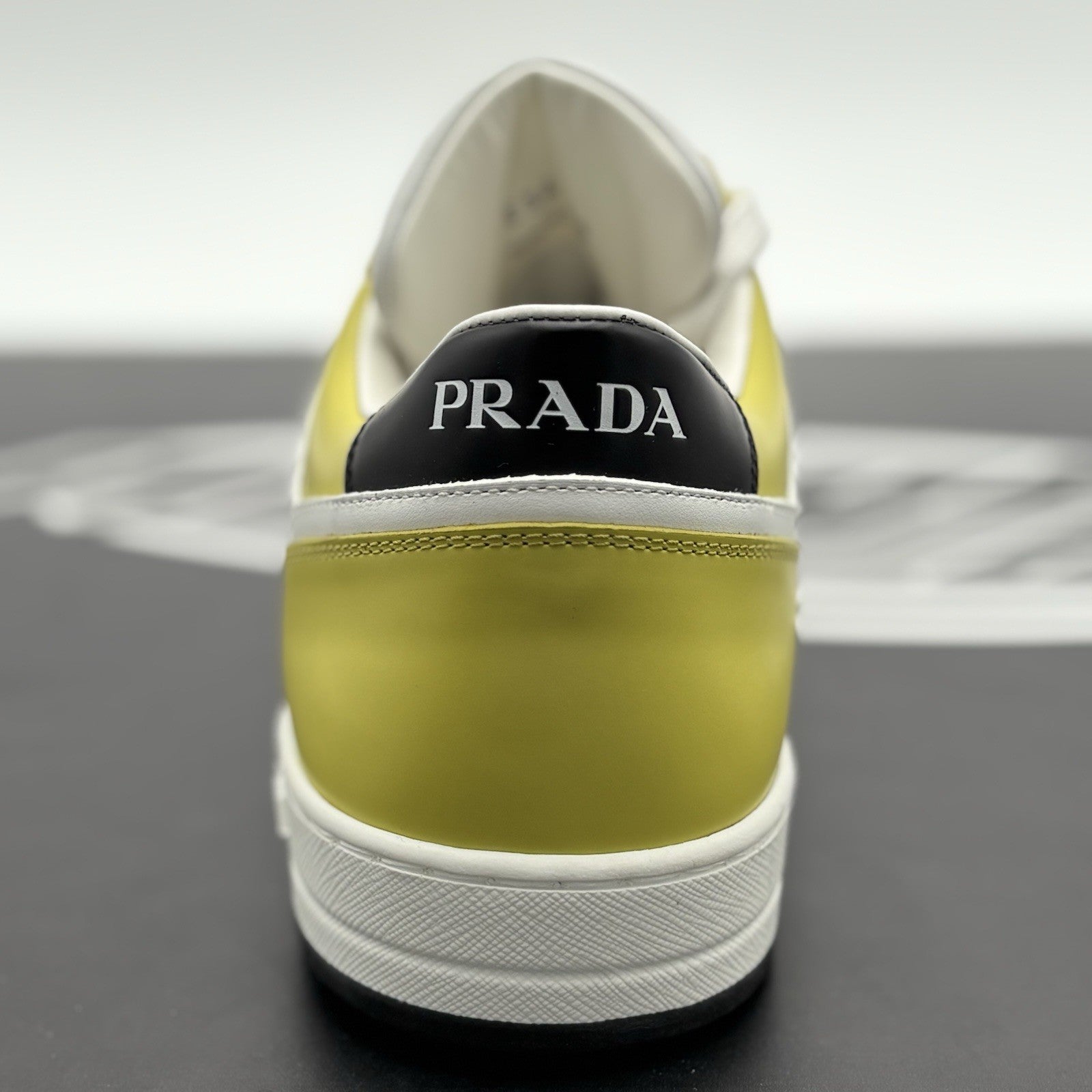 Size 8 UK (9 US) - Prada Downtown Low Leather ' Bianco Cedro ' | WORN ONCE!