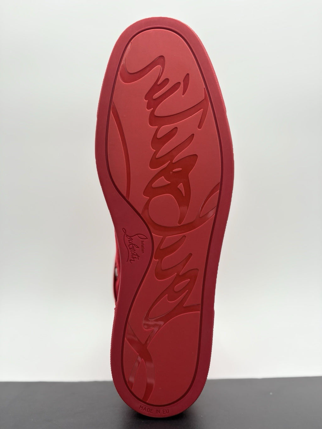 Size 45.5 (12.5 US) - Christian Louboutin Suede Cross Strap ' Red ' | BRAND NEW!