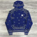 Size XL - Amiri Bandana Basketball Hoodie ' Blue Black ' | GREAT CONDITION!