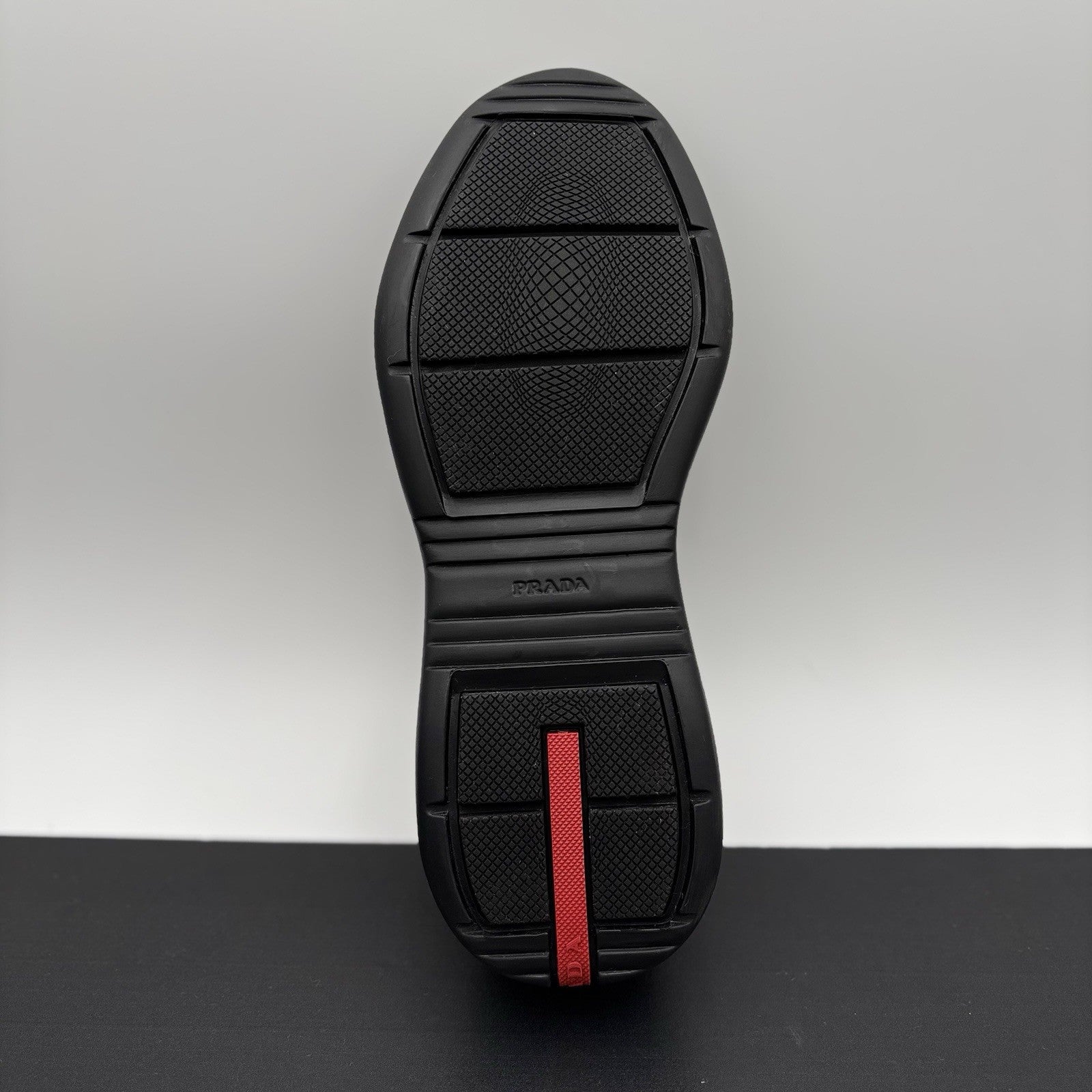 Size 8 UK (9 US) - Prada Americas Cup ' Black Leather ' | GOOD CONDITION!
