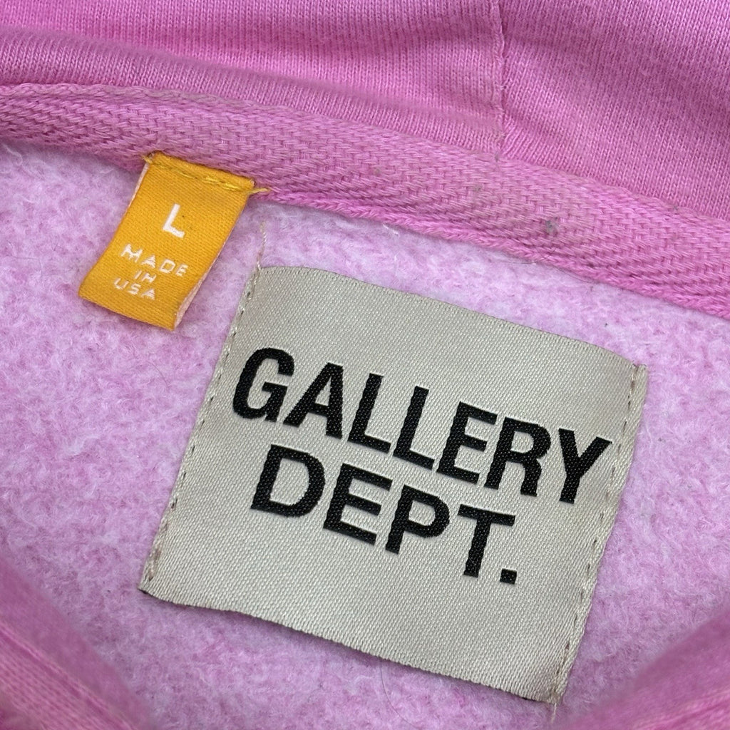 Size Large - Gallery Dept. Center Logo Hoodie ' Pink ' | GOOD CONDITION!