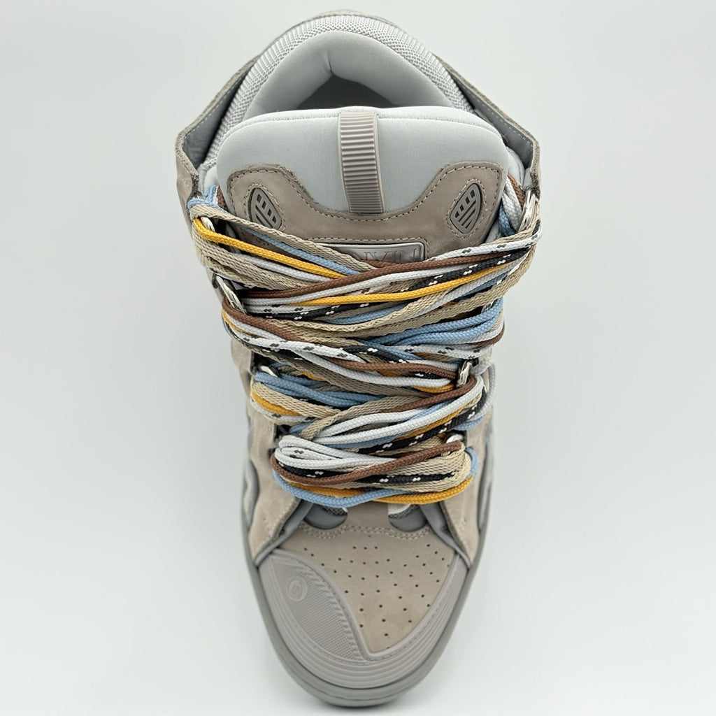 Size 45 (12 US) Lanvin Curb Sneaker ' Grey Colorful Laces ' | GREAT CONDITION!