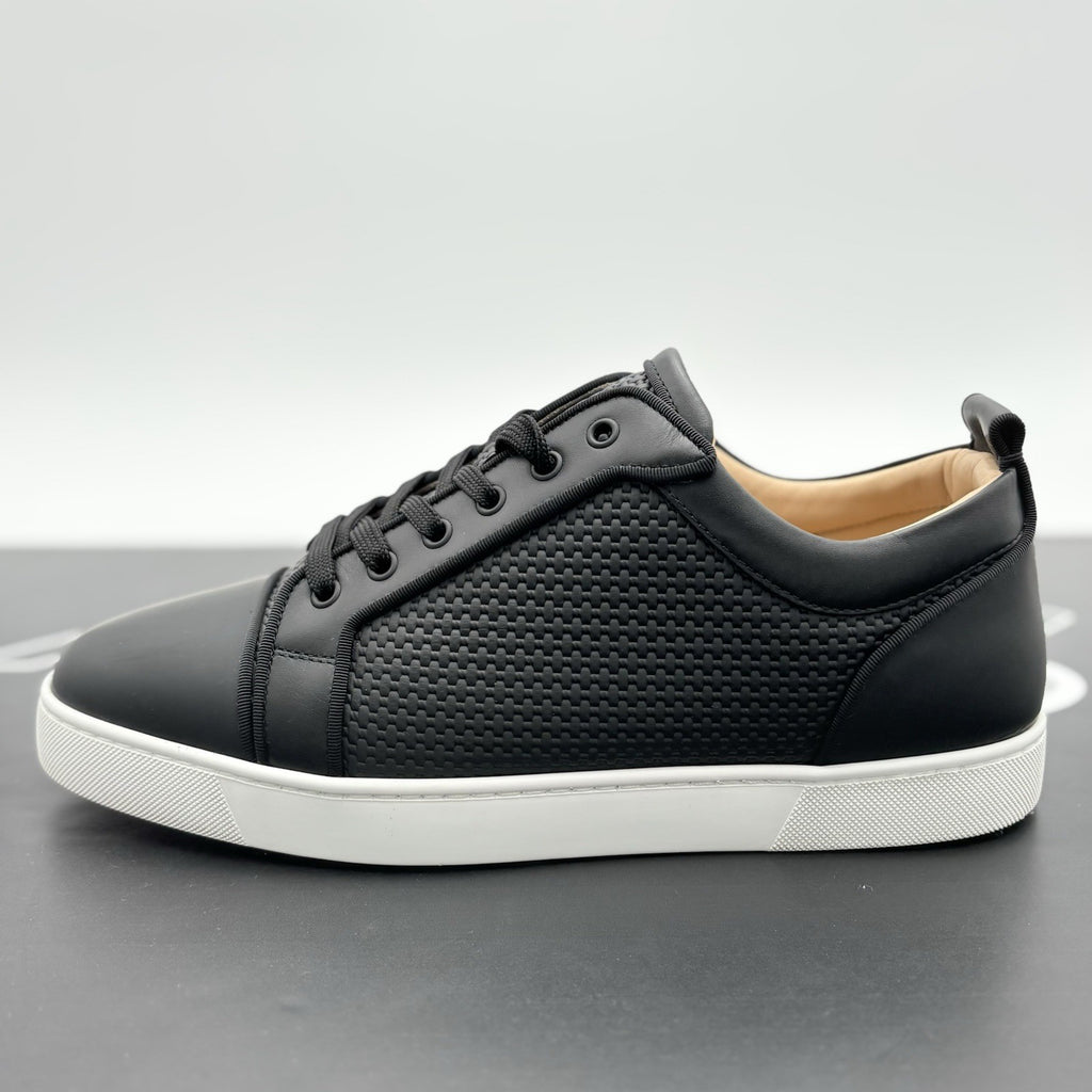 Size 45 (12 US) Christian Louboutin Low Leather Sneaker ' Black ' | SUPER CLEAN!