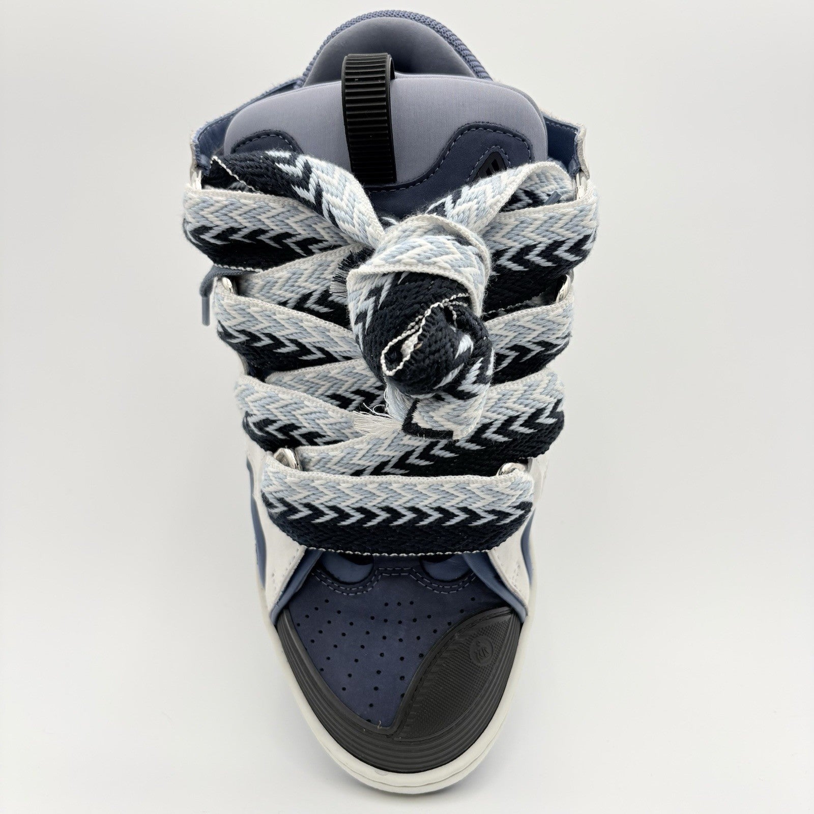 Size 43 (10 US) - Lanvin Curb Sneaker ' White Navy Blue ' | EXCELLENT CONDITION!