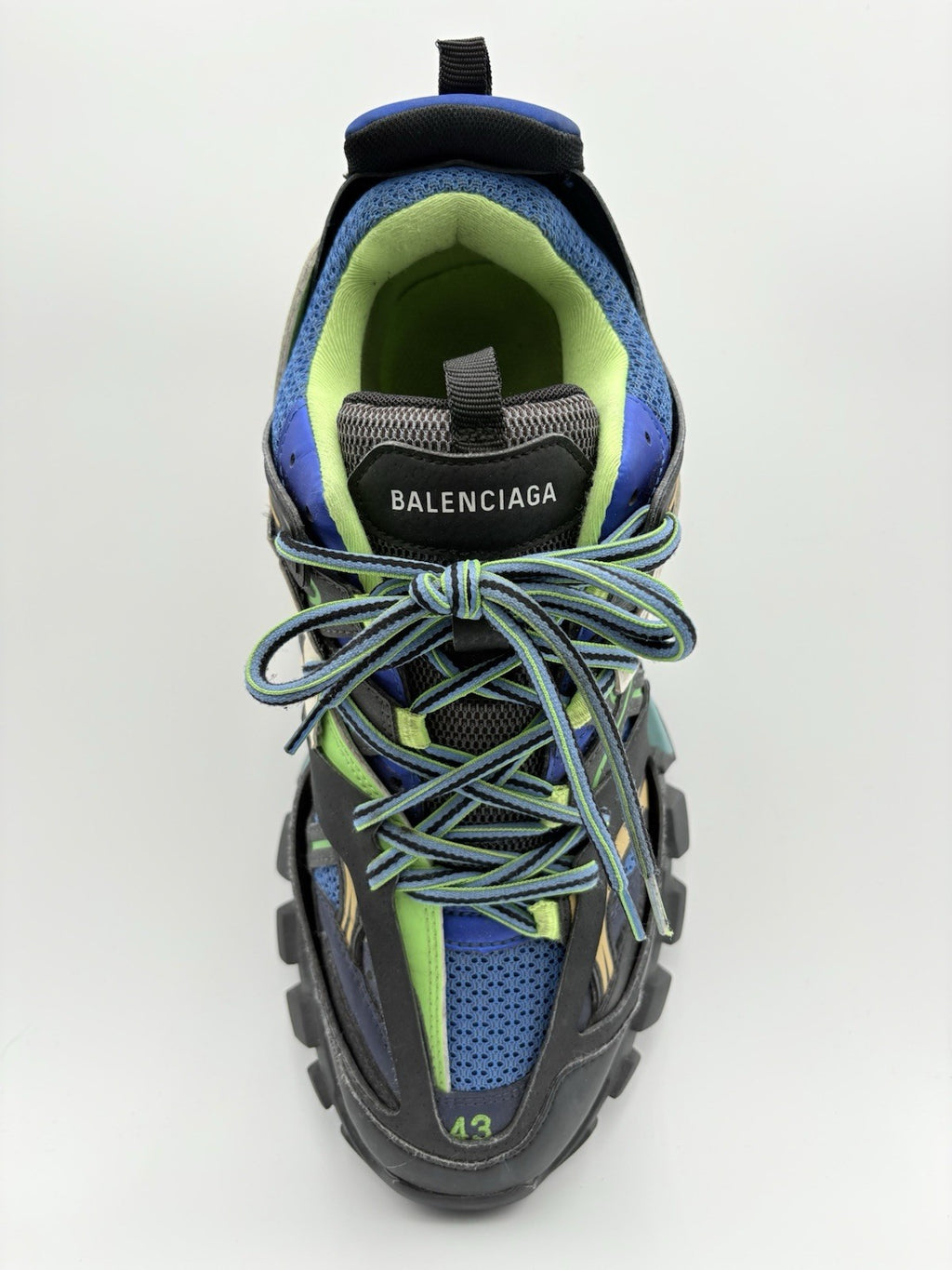 Size 43 (US 10) - Balenciaga Track ' Black Green Blue Gold ' | GOOD CONDITION