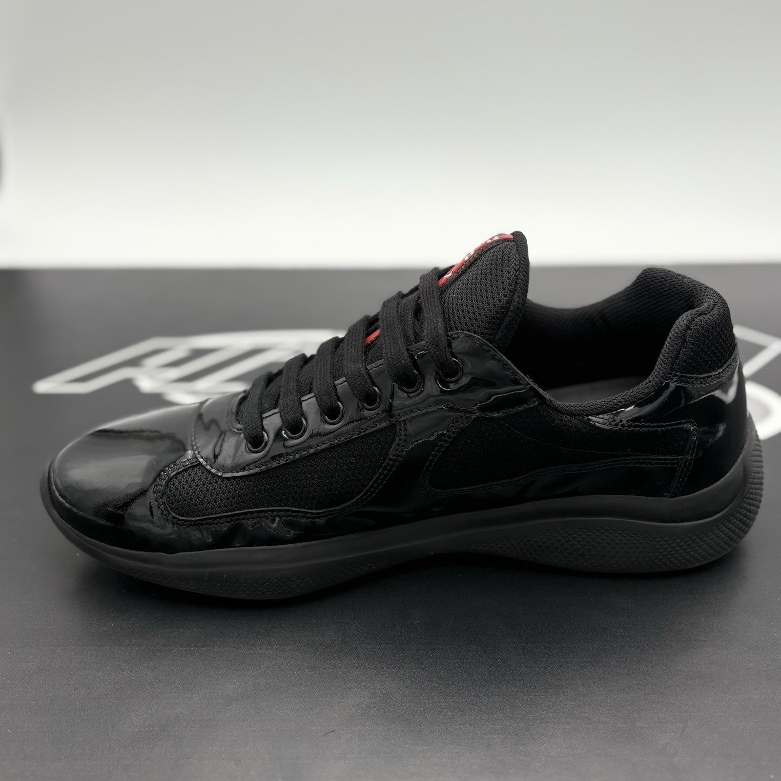 Size 10.5 UK (11.5 US) Prada Americas Cup ' Black ' | SUPER CLEAN!
