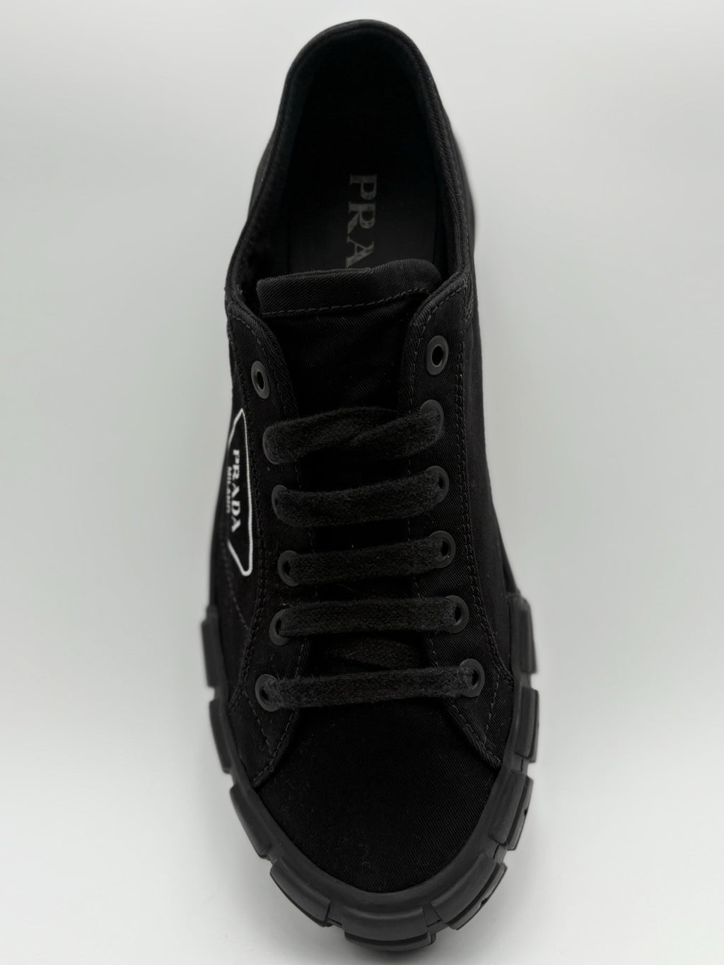 Size 9 UK (10 US) - Prada Gaberdine Wheel Low ' Black ' | GREAT CONDITION!