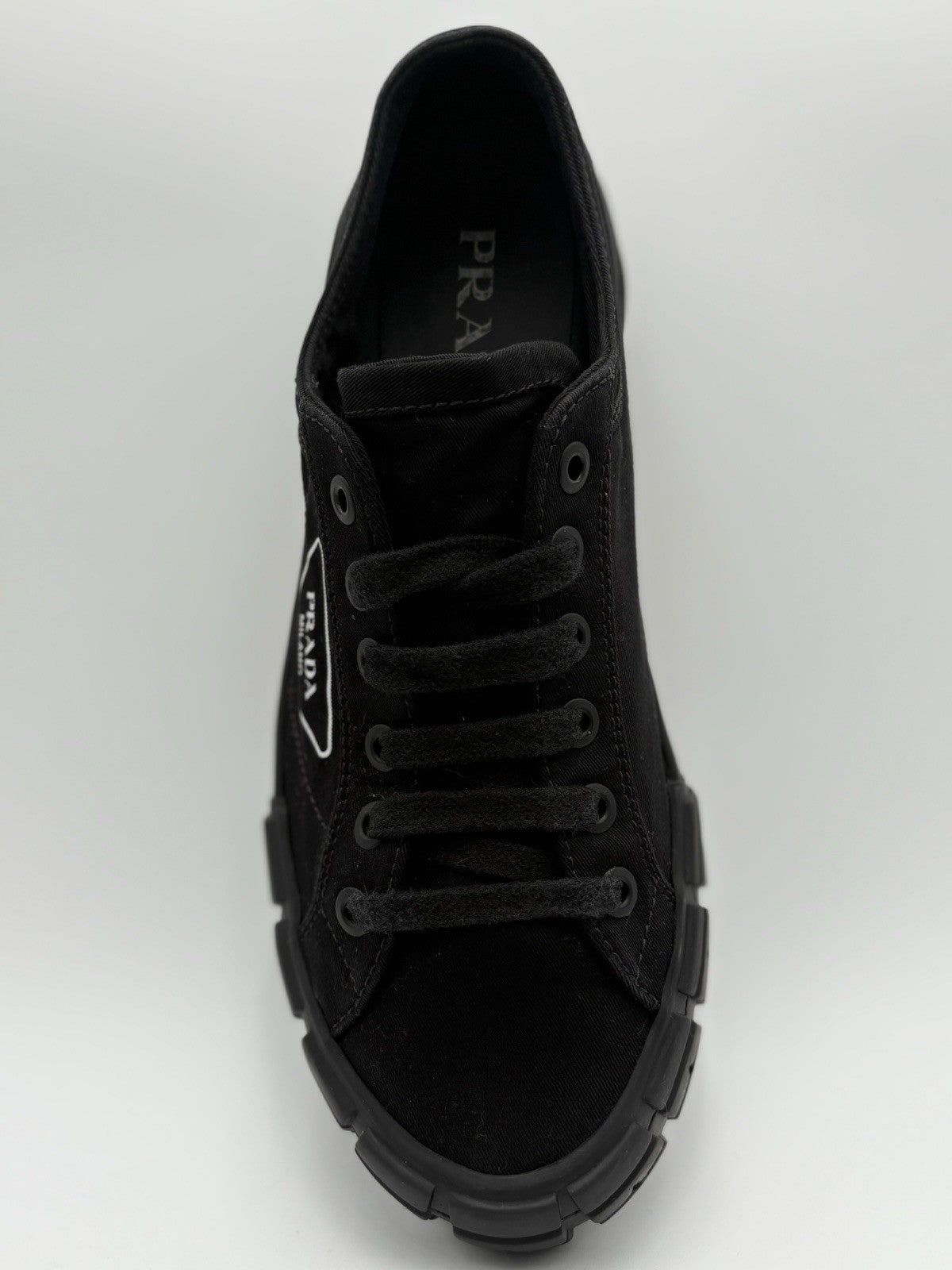 Size 9 UK (10 US) - Prada Gaberdine Wheel Low ' Black ' | GREAT CONDITION!