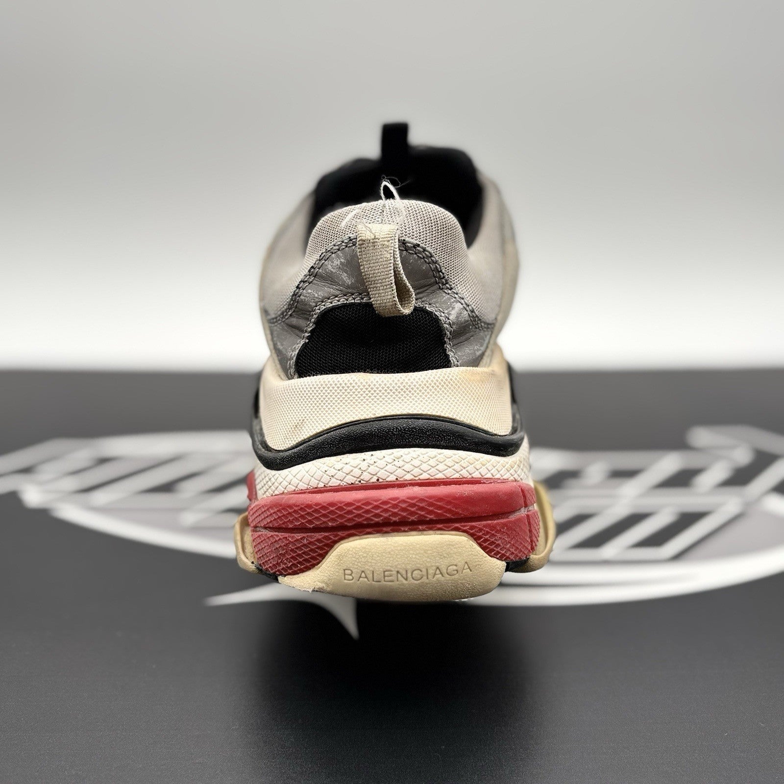 Size 43 (10 US) - Balenciaga Triple S ' Silver, Red, Black '