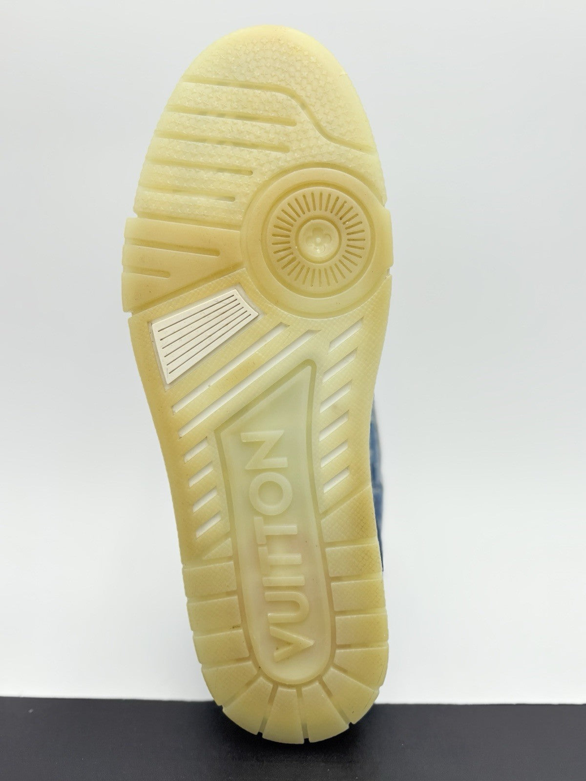 Size 8.5 LV (9.5-10 US) Louis Vuitton Denim Mid Trainer ' Blue ' | SUPER CLEAN!