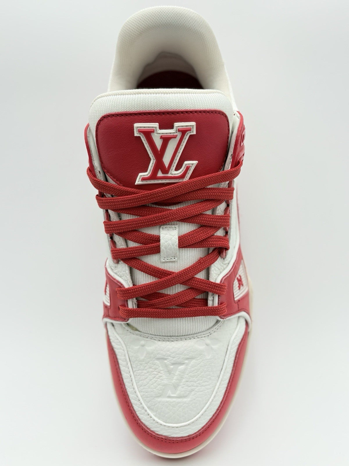 Size 7 LV (8-8.5 US) Louis Vuitton Trainer  ' Red White ' | SUPER CLEAN!