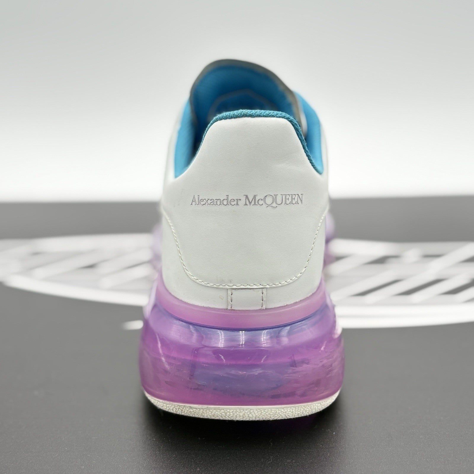 Size 42 (9 US) Alexander McQueen ' Transparent Sole White Purple ' | GREAT COND!