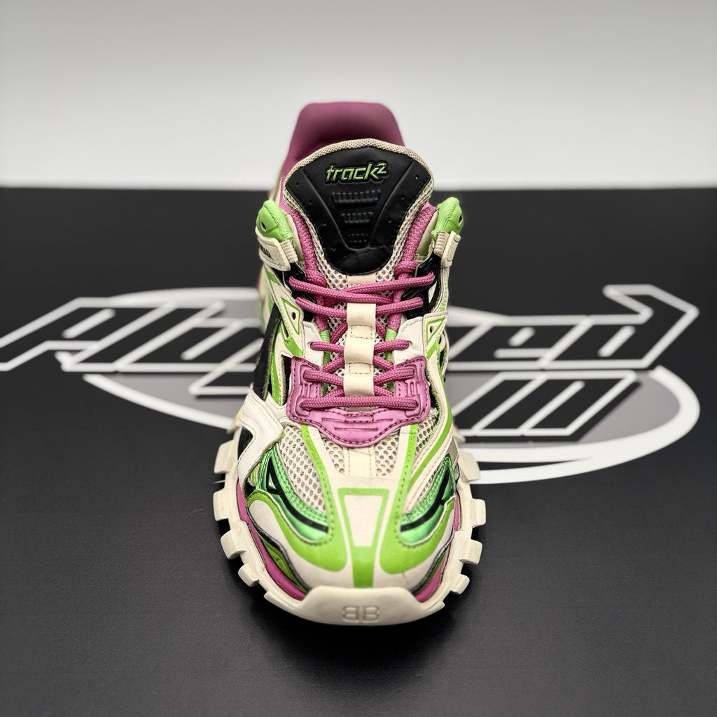 Size 41 (8 US) - Balenciaga Track 2 Trainer ' White, Purple, Green ' | GOOD!