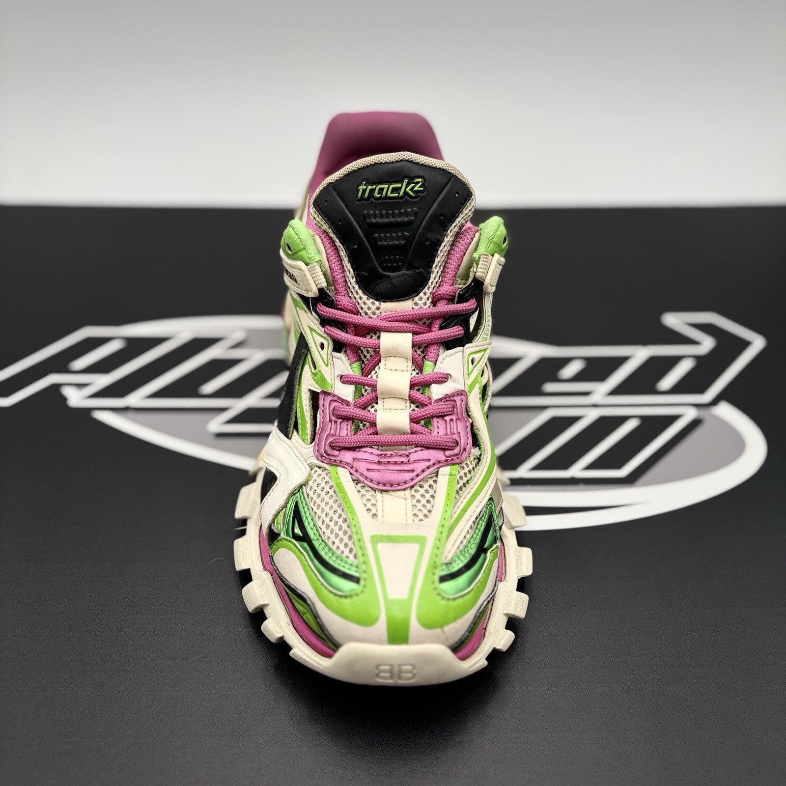 Size 41 (8 US) - Balenciaga Track 2 Trainer ' White, Purple, Green ' | GOOD!