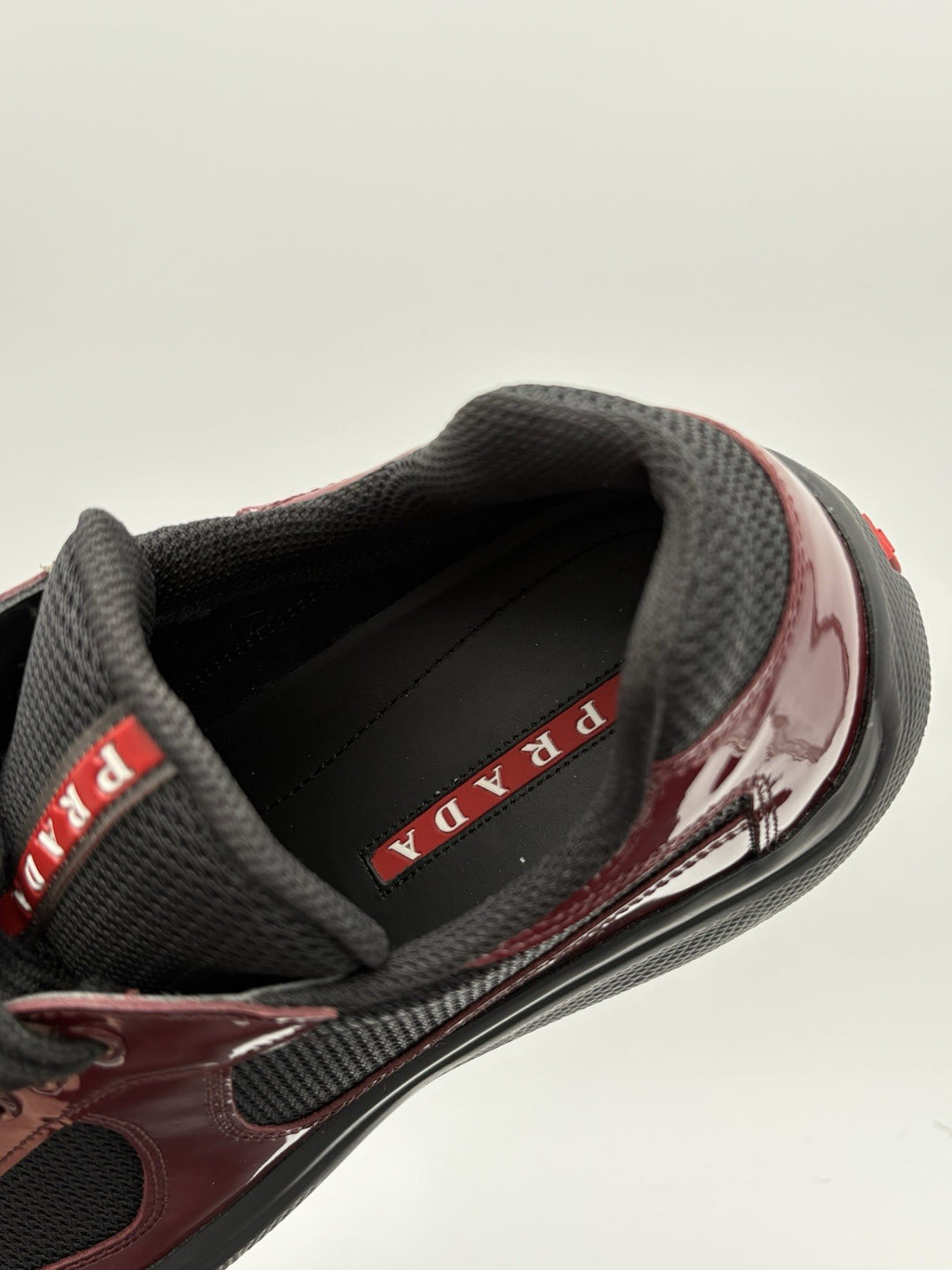Size 7 UK (8 US) - Prada Americas Cup ' Maroon Black ' | SUPER CLEAN!