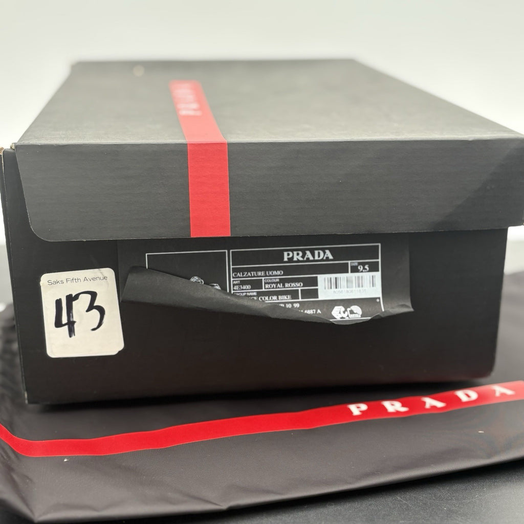 Size 9.5 UK (10.5 US) Prada Americas Cup ' Navy Red ' | EXCELLENT!