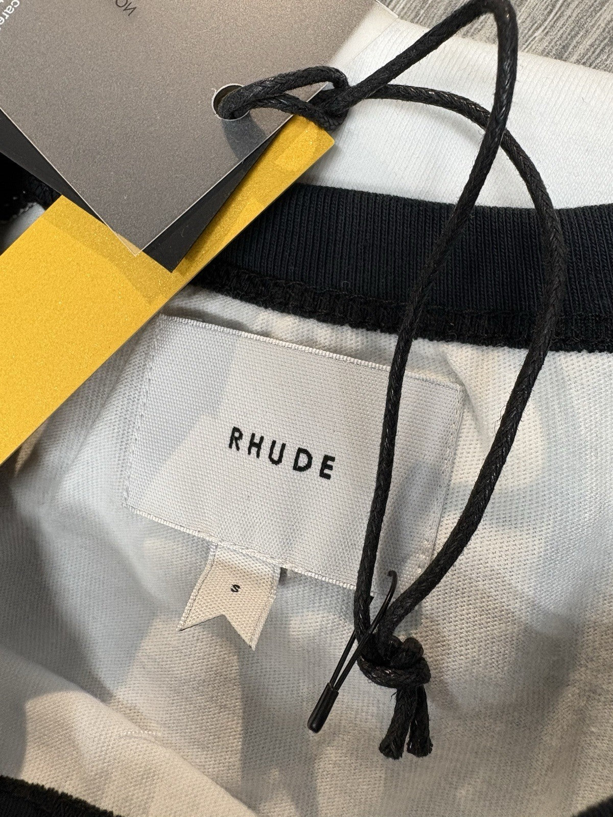 Size Small - Rhude Logo Embroidered Cotton T-Shirt ' Vintage Black ' | NEW!
