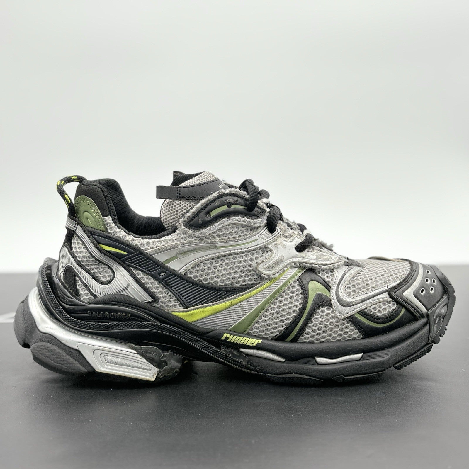 Size 46 (13 US) - Balenciaga Runner 2.0 ' Silver Neon Yellow ' | SUPER CLEAN!