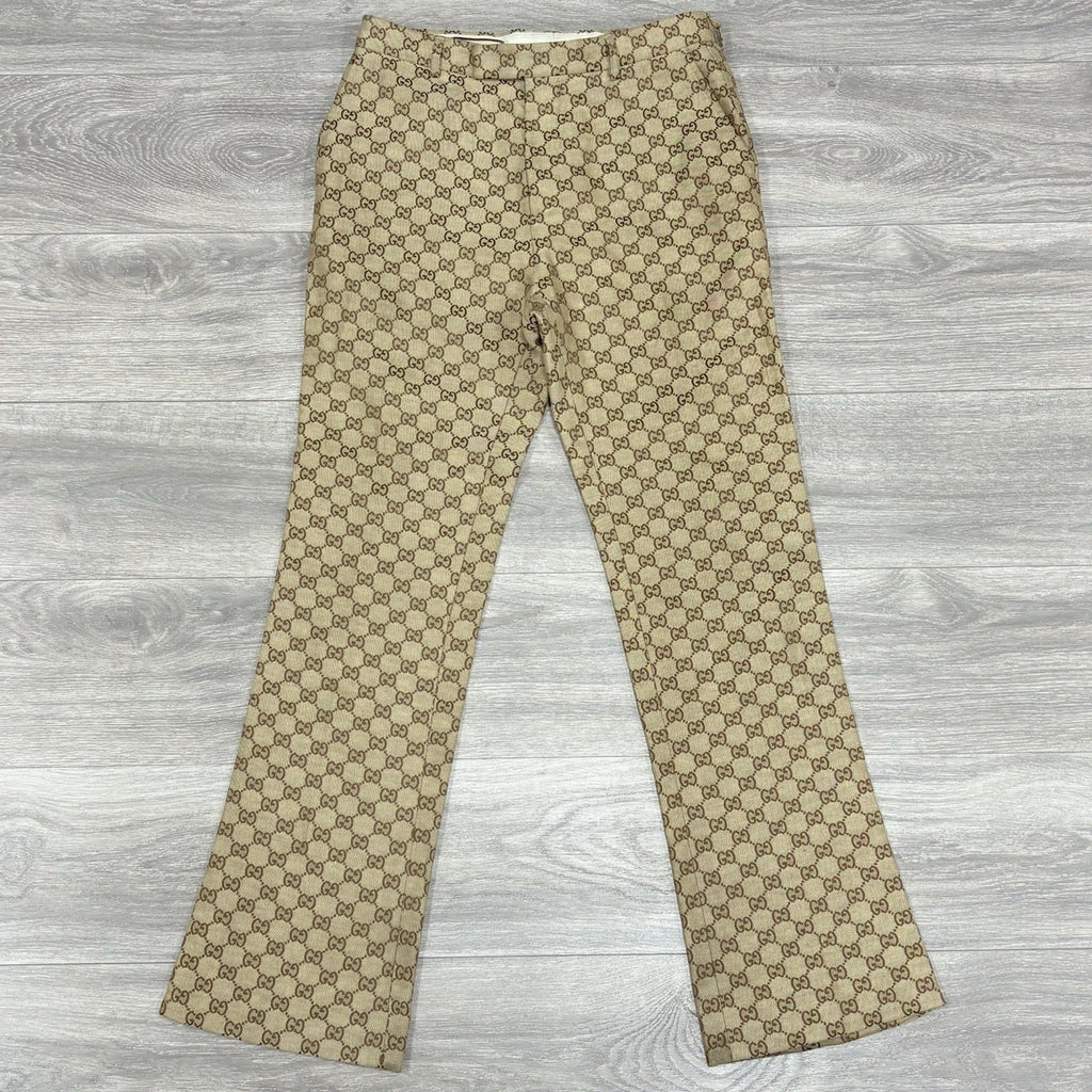 Size 50 - Gucci Jacquard Monogram Canvas Pants | SUPER CLEAN!