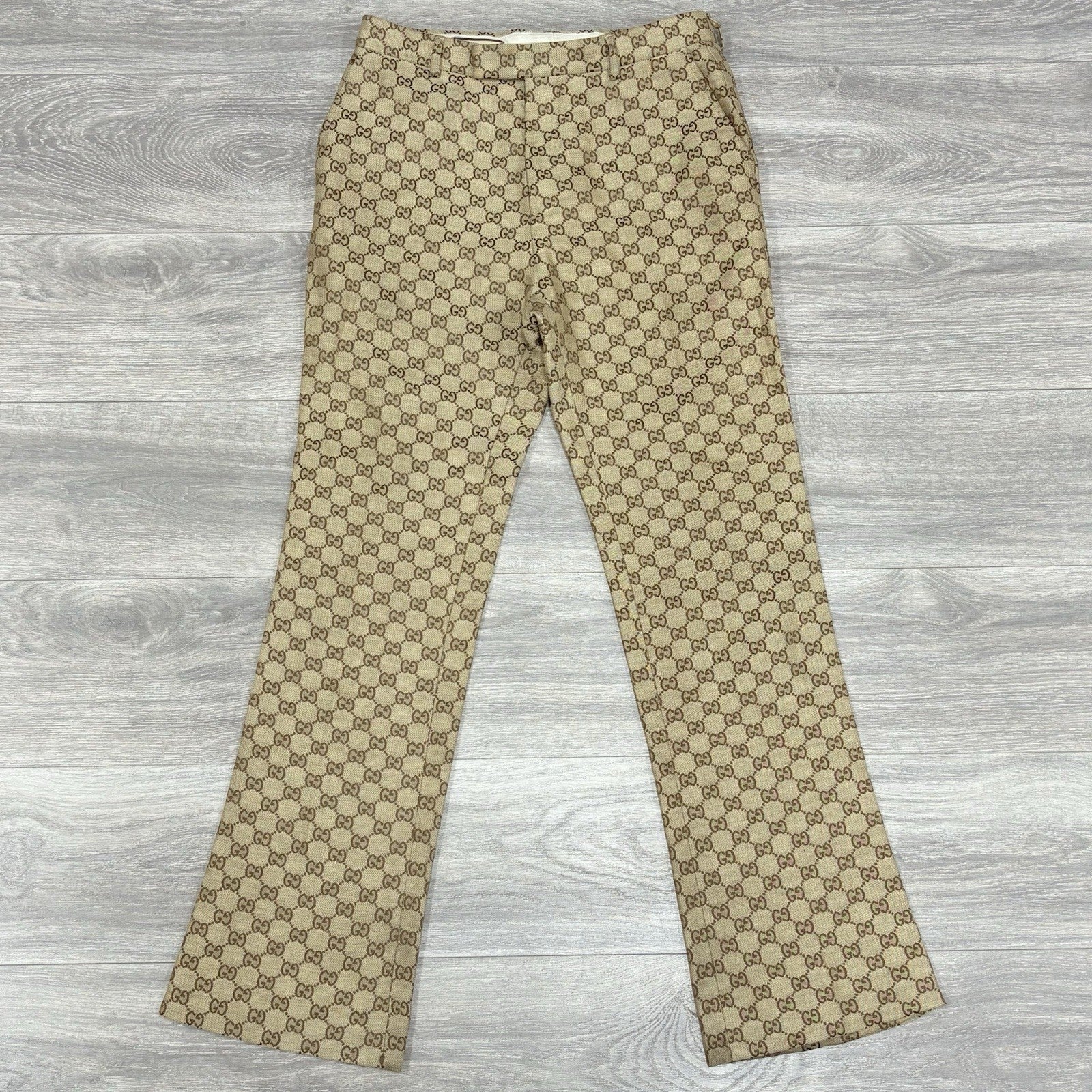 Size 50 - Gucci Jacquard Monogram Canvas Pants | SUPER CLEAN!