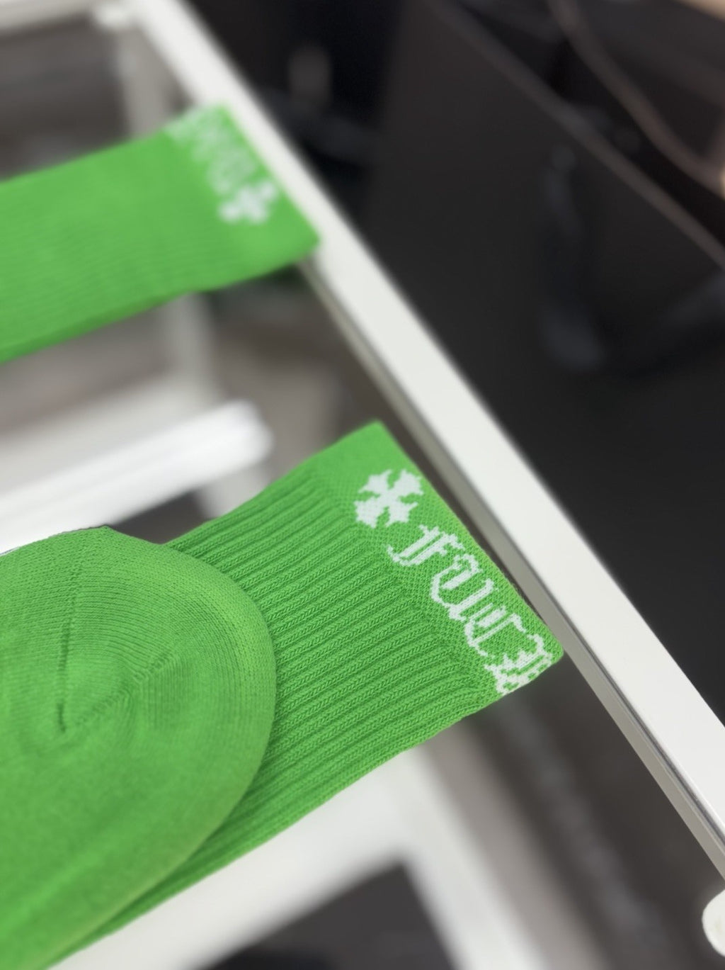 Size Large (9-13 US) - Chrome Hearts Socks ' Green ' | NEW!