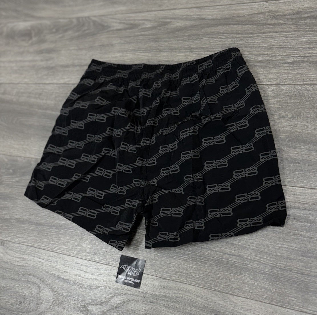 Size XS - Balenciaga BB Monogram Swim Shorts ' Black ' | NEW!