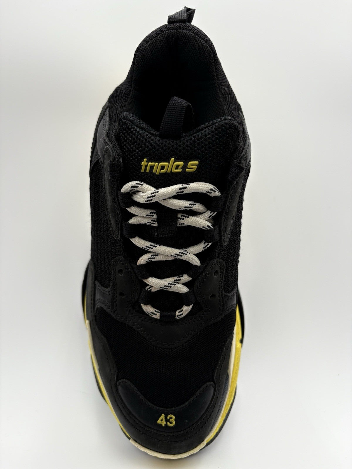 Size 43 (10 US) - Balenciaga Triple S ' Black Yellow ' | GREAT CONDITION!