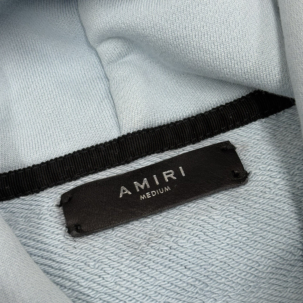 Size M - Amiri Eternal Happiness Embroidered Hoodie ' Blue ' | GREAT CONDITION!