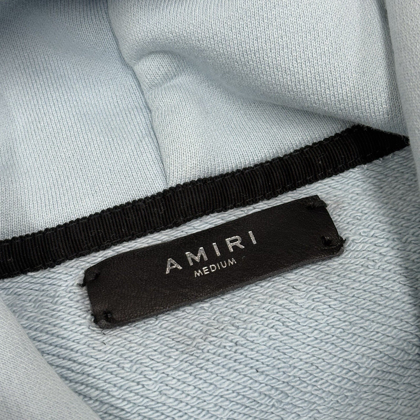Size M - Amiri Eternal Happiness Embroidered Hoodie ' Blue ' | GREAT CONDITION!