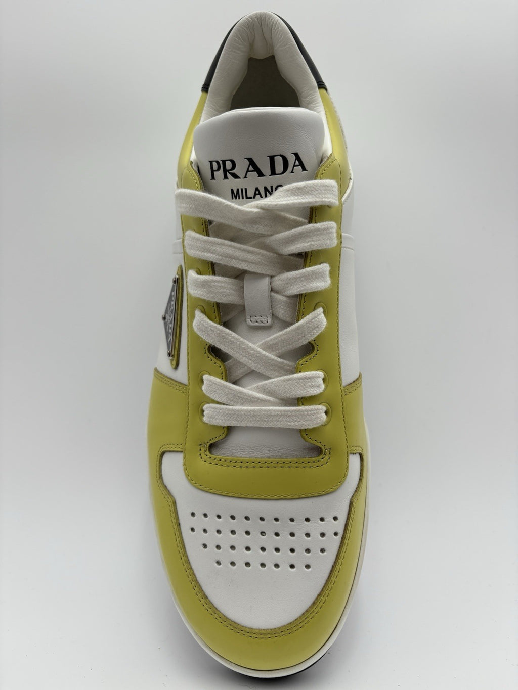 Size 8 UK (9 US) - Prada Downtown Low Leather ' Bianco Cedro ' | WORN ONCE!