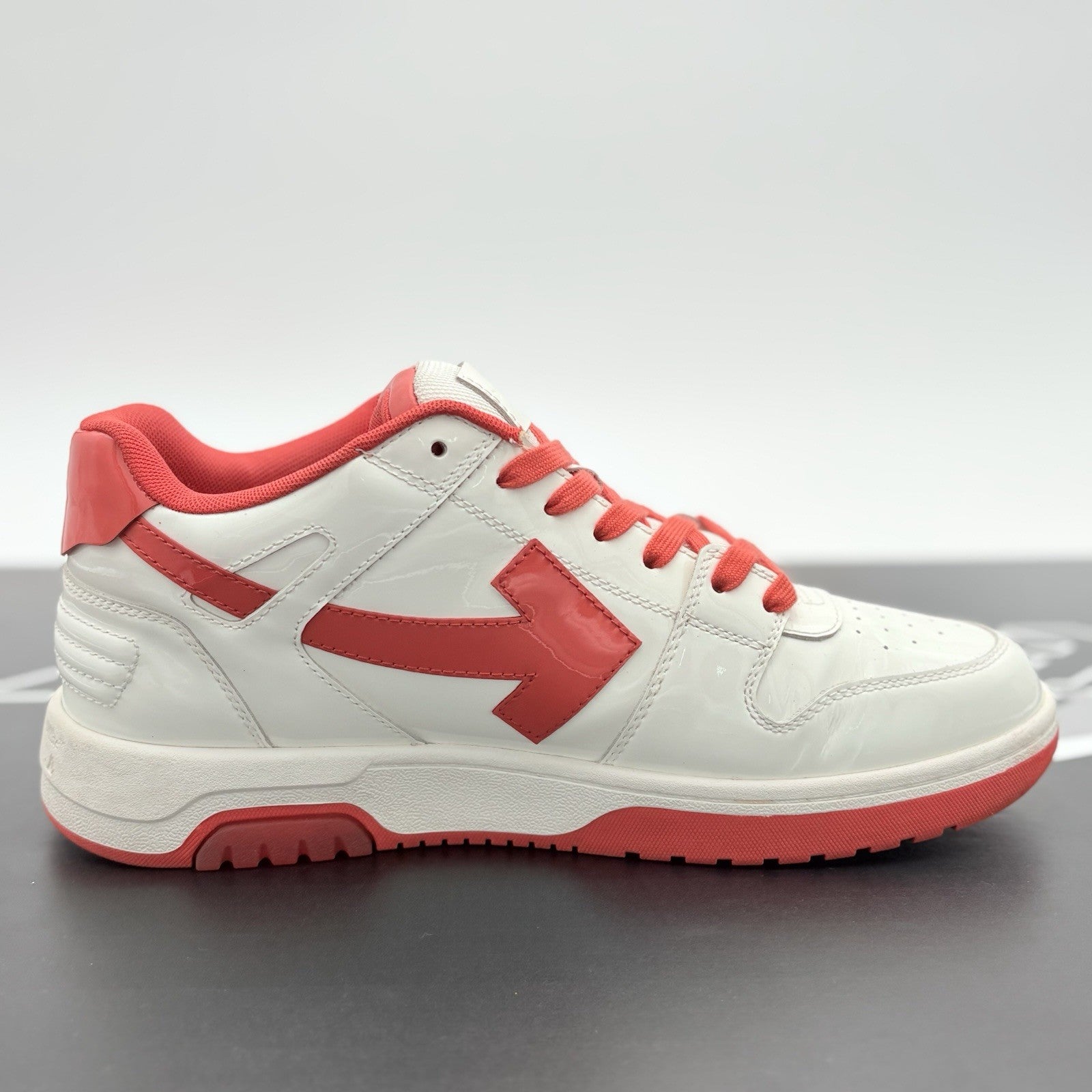 Size 42 (9 US) Off White Out of Office Patent Leather ' White Red ' | GREAT COND