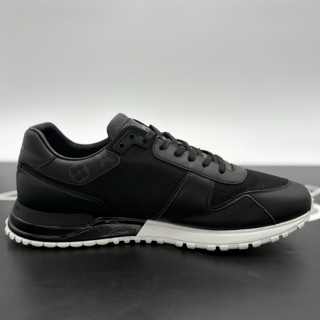 Size 9.5 LV (10.5-11 US) Louis Vuitton Run Away Sneaker ' Black White ' | GOOD!
