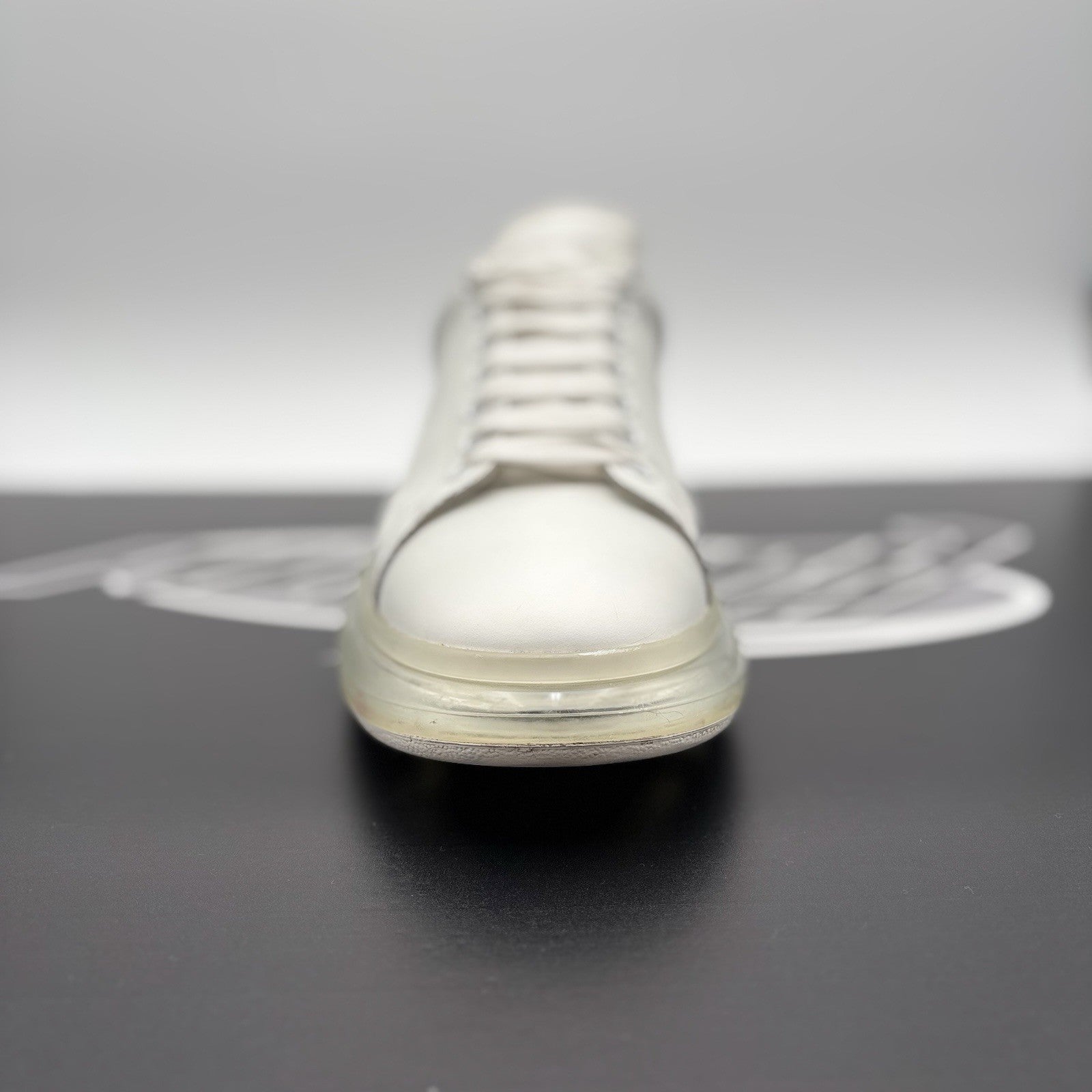 Size 45 EU (12 US) - Alexander McQueen ‘ White Clear Sole ‘