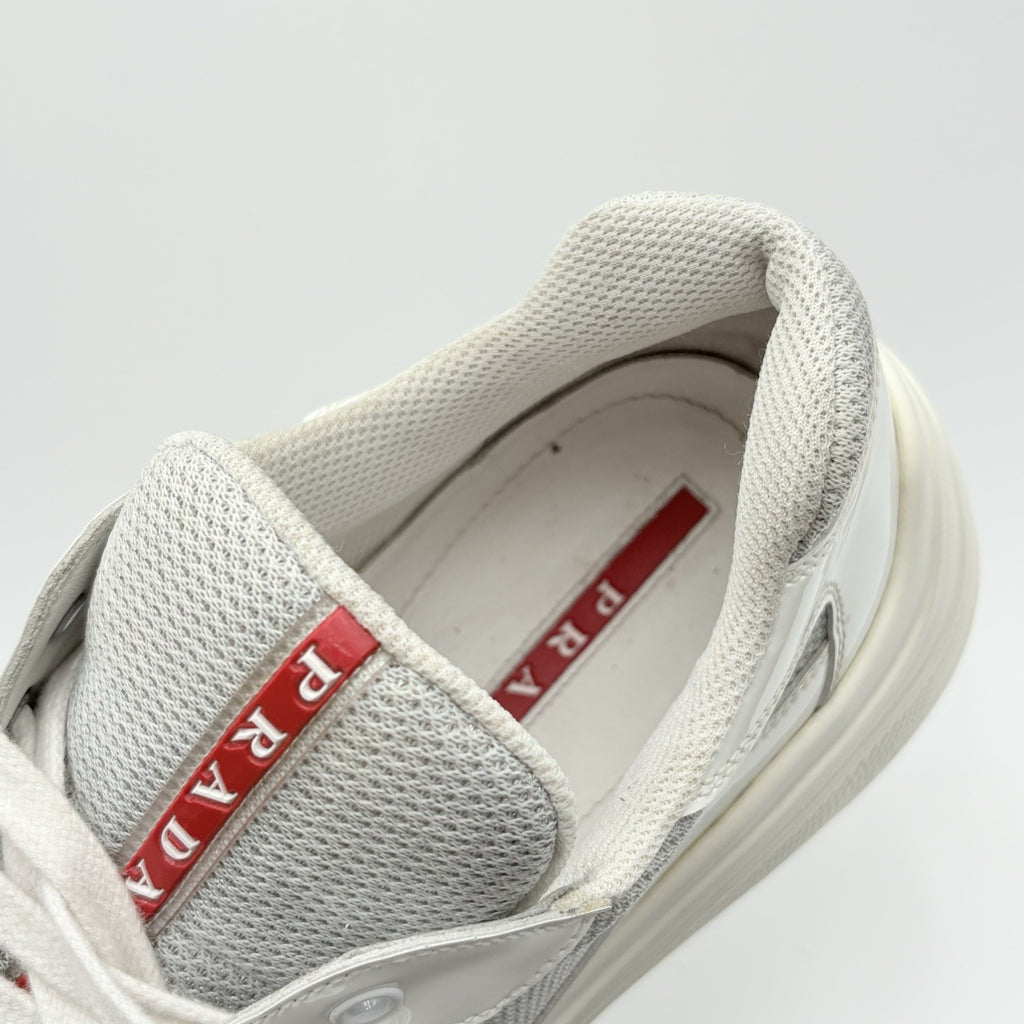 Size 8 UK (9 US) - Prada Americas Cup Sport ' White Grey ' | GREAT CONDITION!
