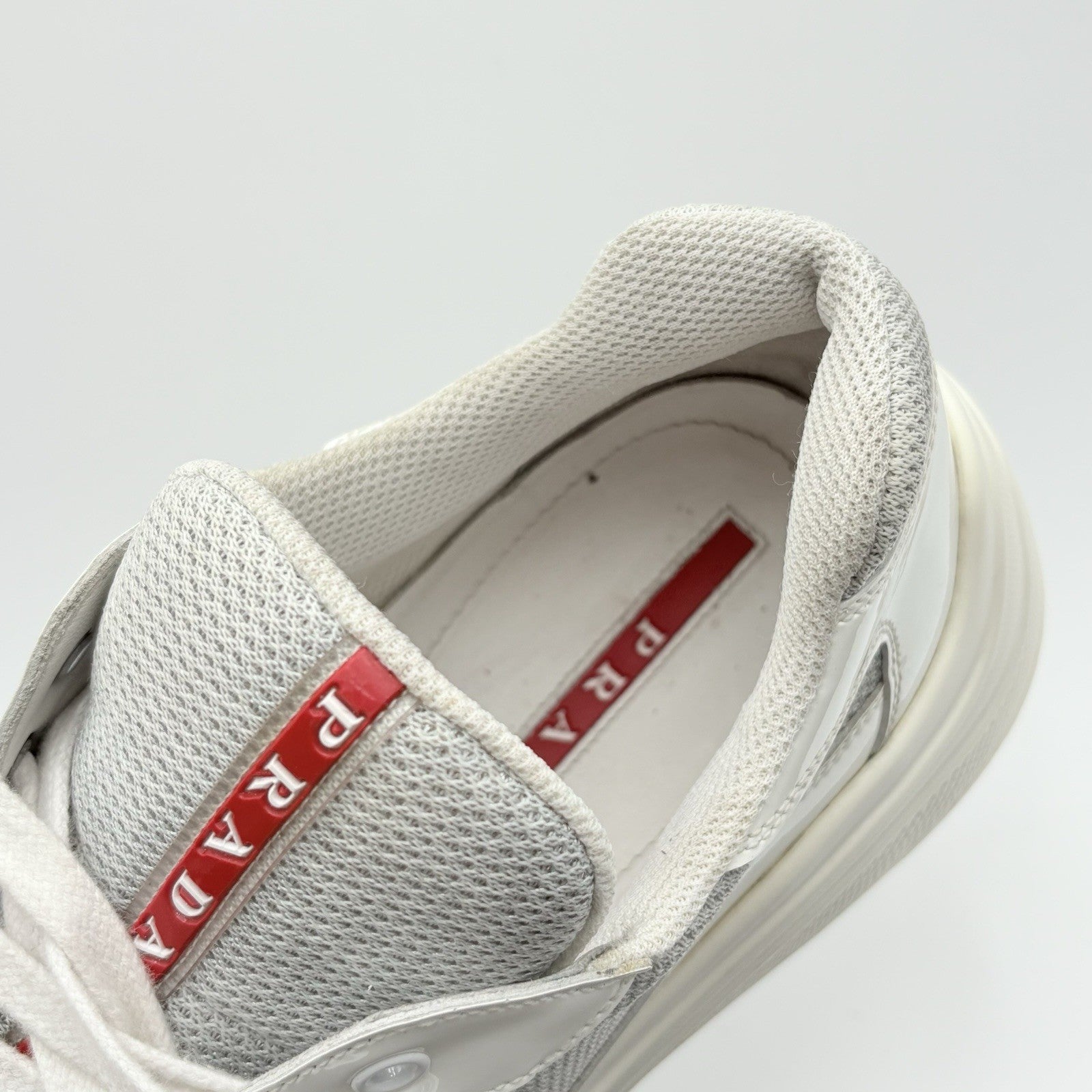 Size 8 UK (9 US) - Prada Americas Cup Sport ' White Grey ' | GREAT CONDITION!